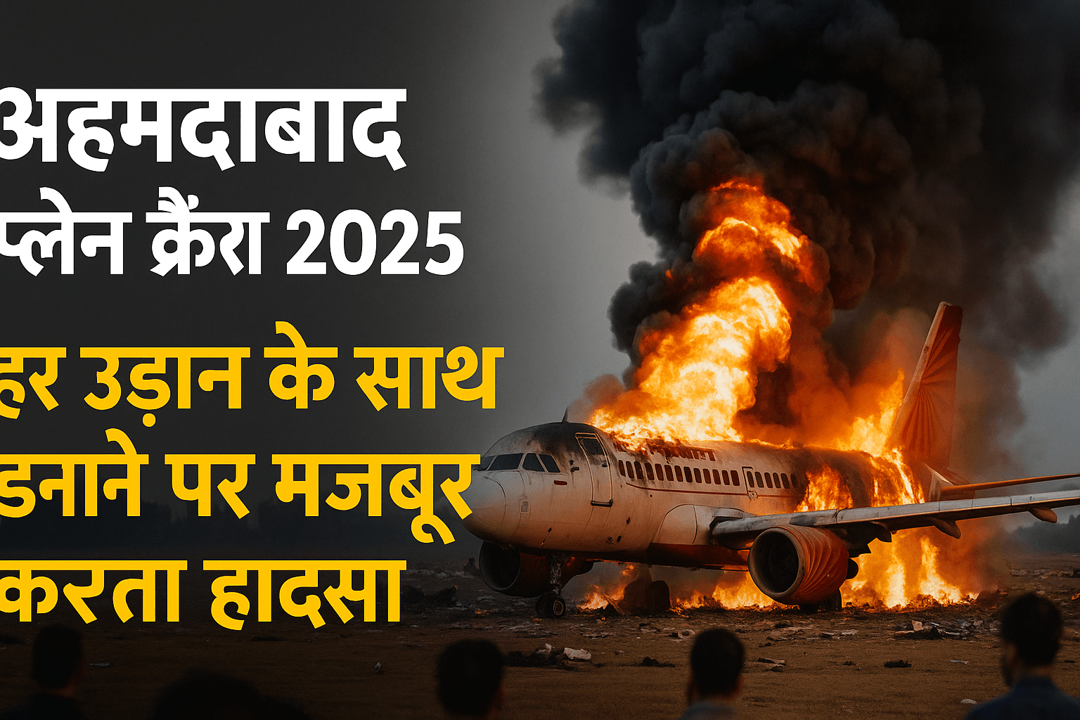 अहमदाबाद प्लेन क्रैश 2025 Not a real image only viusal purpose