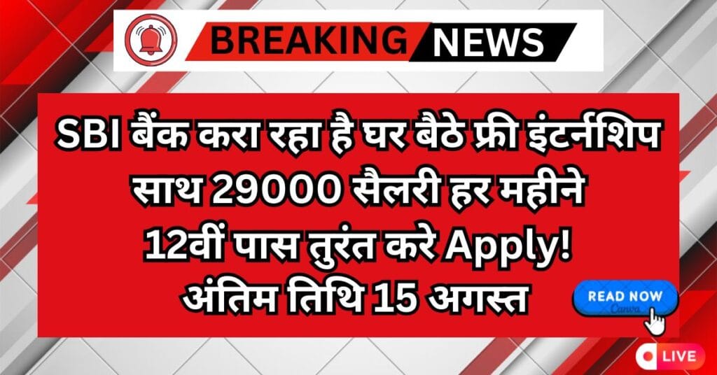 SBI Bank Free Internship Scheme 2025