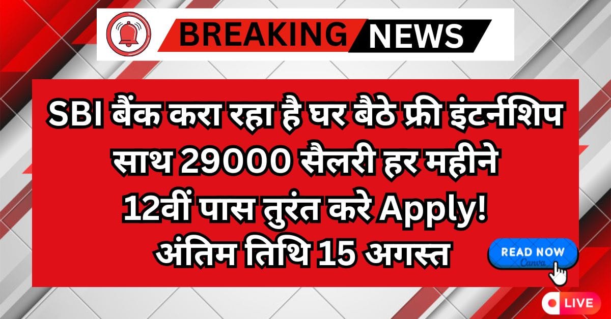 SBI Bank Free Internship Scheme 2025